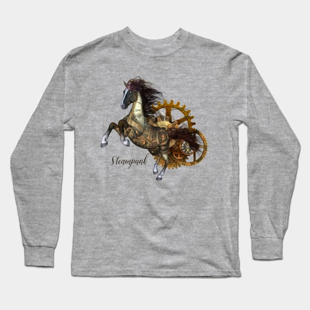 Awesome steampunk hors Long Sleeve T-Shirt by Nicky2342